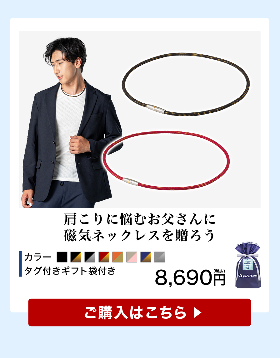 父の日ギフト(磁気ネックレス メタルトップ)