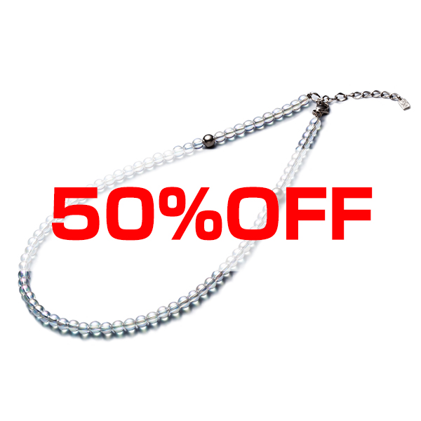 50％OFF】チタン水晶ネックレス(5mm玉) 50cm | ファイテン公式