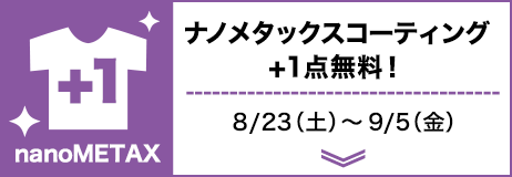 ナノメタックスコーティング+1点