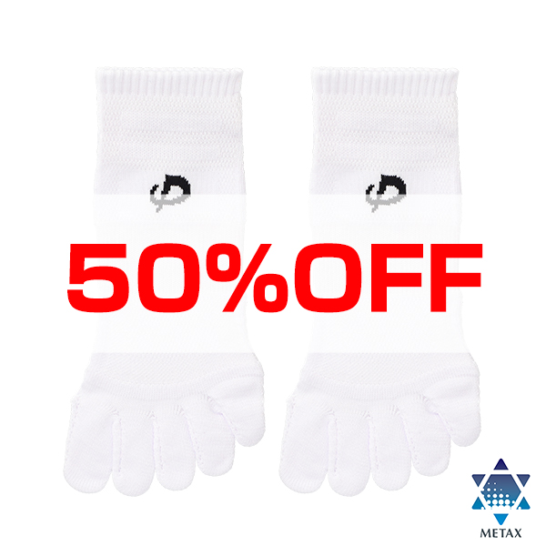 【50％OFF】スポーツソックス 5本指 アンクル(2足組)