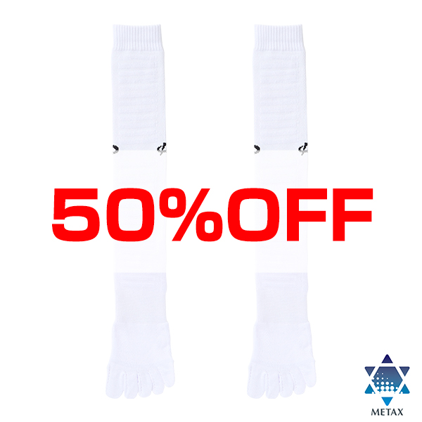 【50％OFF】スポーツソックス 5本指 ロング(2足組)