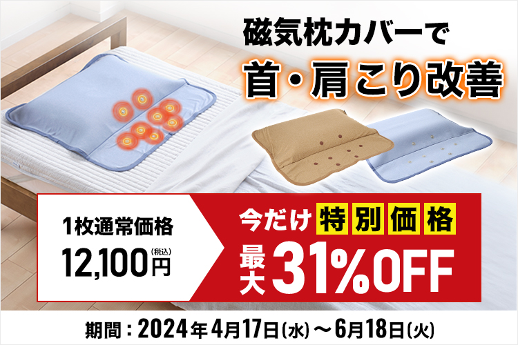 31％OFF磁気枕カバー