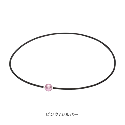 【phiten(ファイテン)公式通販サイト】 【送料無料】 RAKUWAネック EXTREMEミラーボール(ライト) ピンク/シルバー 40cm
