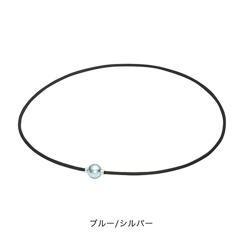 【phiten(ファイテン)公式通販サイト】 【送料無料】 RAKUWAネック EXTREMEミラーボール(ライト) ブルー/シルバー 40cm