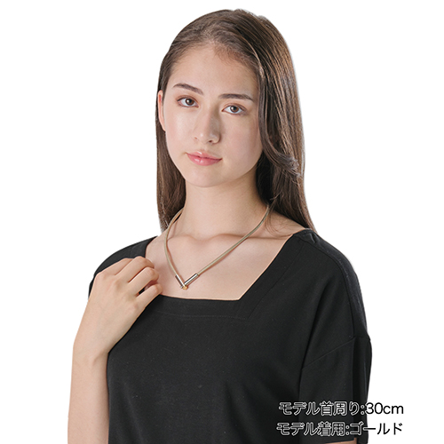 【20％OFF】RAKUWA磁気チタンネックレス メタルトップ Vタイプ(管理医療機器)