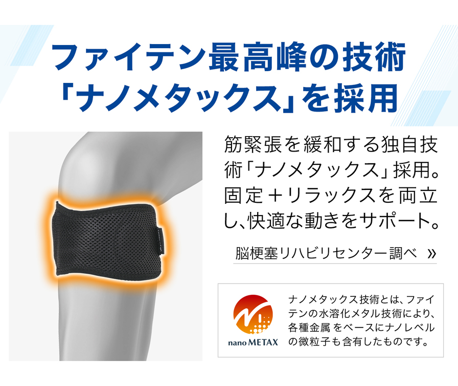 ファイテン最高票の技術「ナノメタックス」を採用