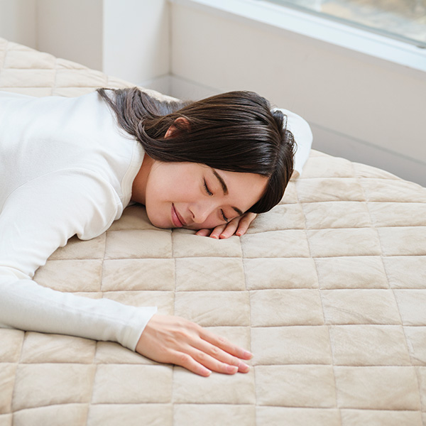 星のやすらぎ リバーシブル毛布敷きパッド パフタッチ＆パイル