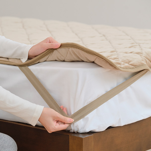 星のやすらぎ リバーシブル毛布敷きパッド パフタッチ＆パイル