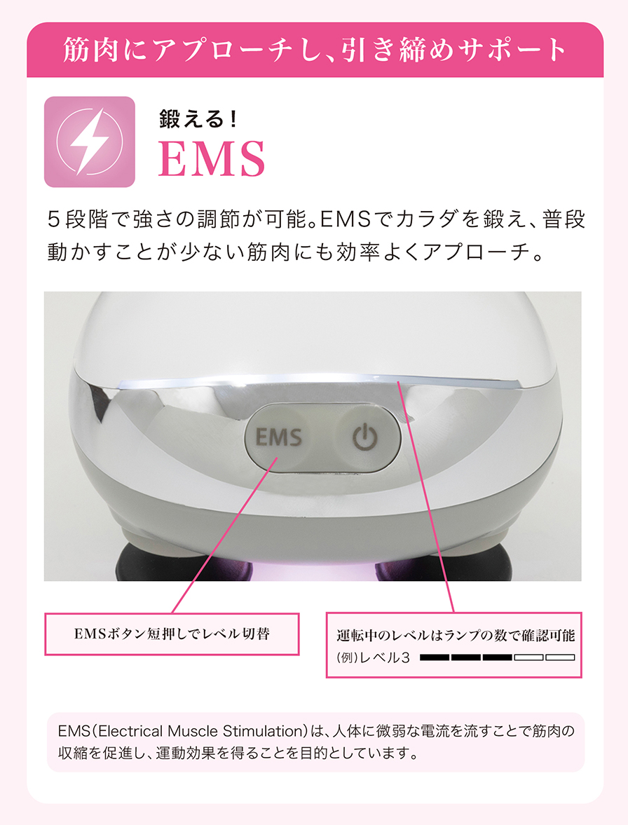 筋肉にアプローチし、引き締めをサポート