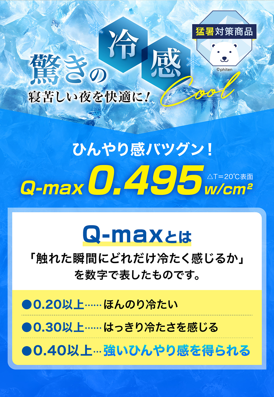 驚きの冷感 寝苦しい夜を快適に！