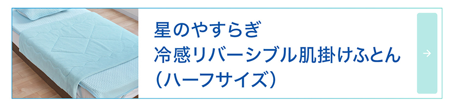 冷感リバーシブル 肌掛けふとん（ハーフサイズ