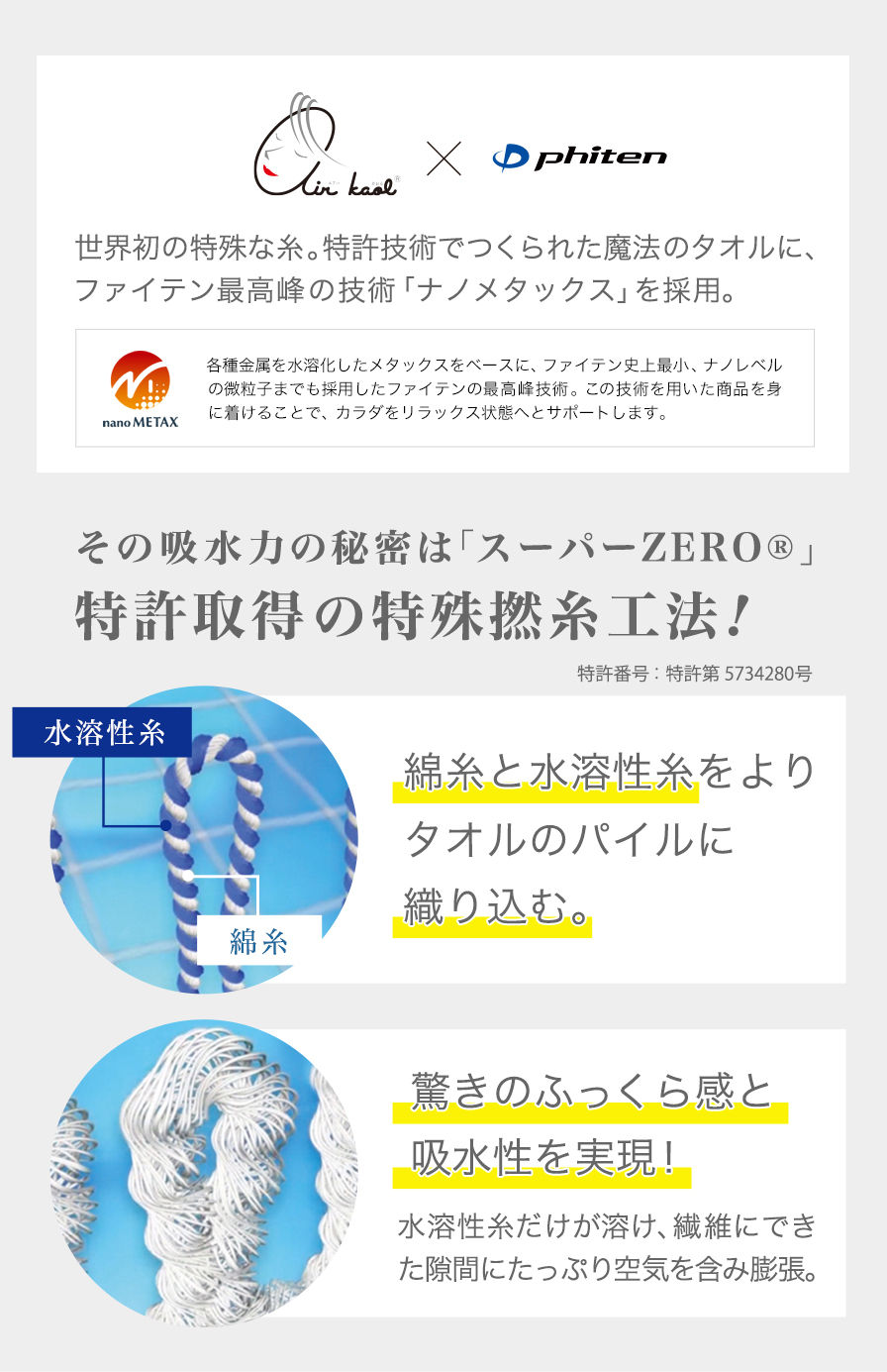 エアーかおる×phiten 消臭枕カバー